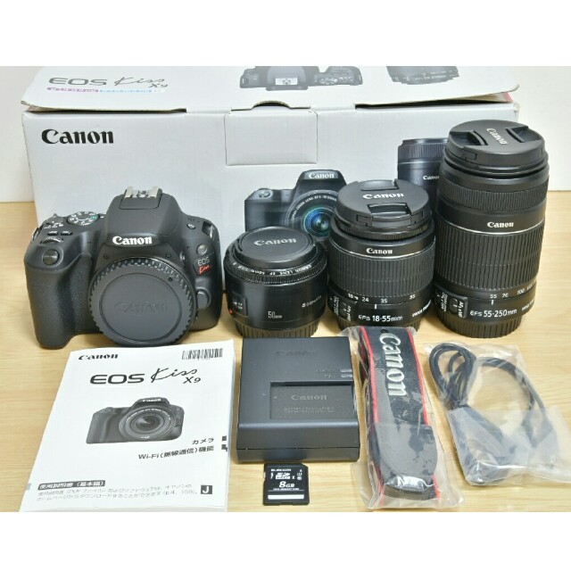 優れた品質 Canon - Canon EOS Kiss X9 標準&望遠&単焦点トリプル