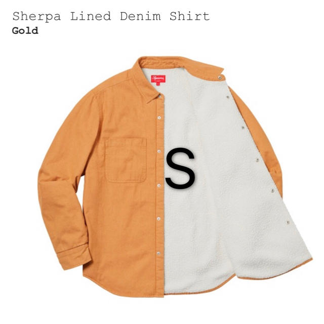 supreme Sherpa Lined Denim Shirt gold - ブルゾン