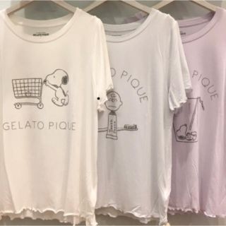 ジェラートピケ(gelato pique)の【新品タグ付き】gelato pique スヌーピコラボTシャツ(ルームウェア)