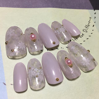 sale♡雪の結晶ネイル♡ コスメ/美容のネイル(つけ爪/ネイルチップ)の商品写真