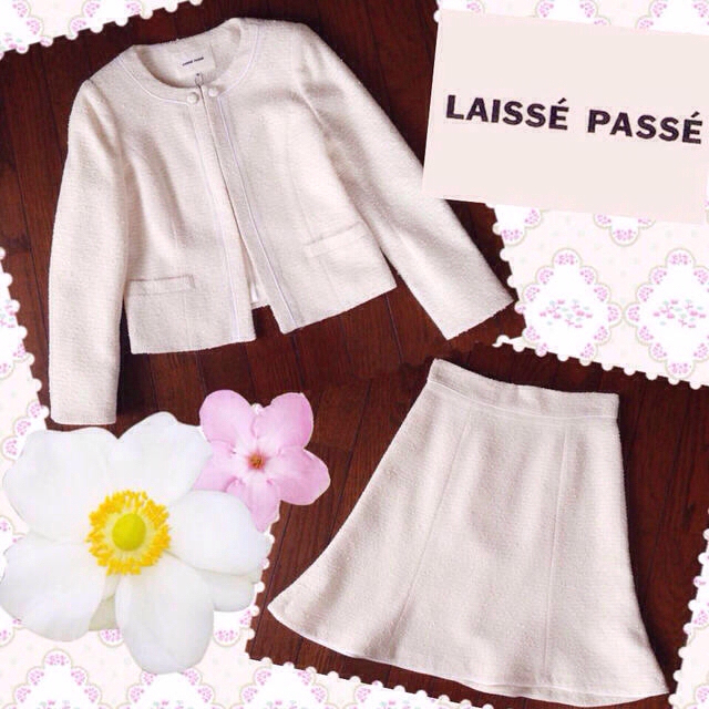 LAISSE PASSE(レッセパッセ)の新品 ツィードセットアップ レディースのフォーマル/ドレス(スーツ)の商品写真