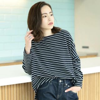 デミルクスビームス(Demi-Luxe BEAMS)のDemi Luxe Beams ボートネックカットソー(カットソー(長袖/七分))