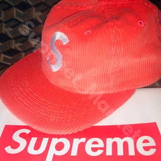 送込‼︎ Supreme Sロゴ キャンプキャップ コーデュロイ