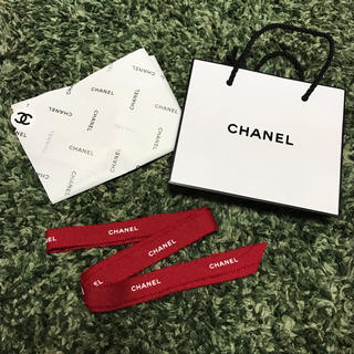 シャネル(CHANEL)のシャネル リボン 赤 紙袋 包装紙 セット(ラッピング/包装)