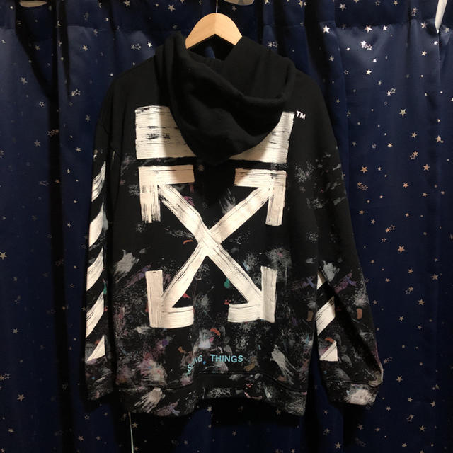 正規 オフ ホワイト ギャラクシー パーカー OFF WHITE GALAXY