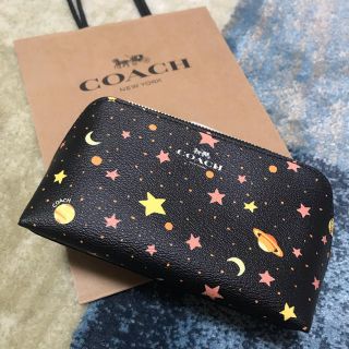 COACH コーチ ポーチ ブラック 黒 スター 星　宇宙