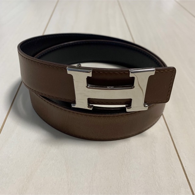 【HERMES】正規品　エルメス　シルバー金具　ベルト　90