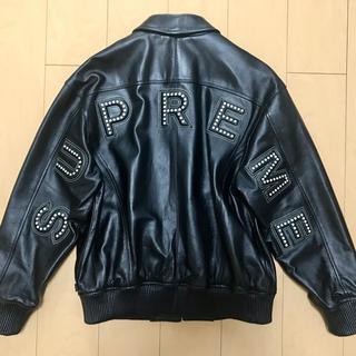 シュプリーム(Supreme)のsupreme studded arc logo leather jacket(レザージャケット)