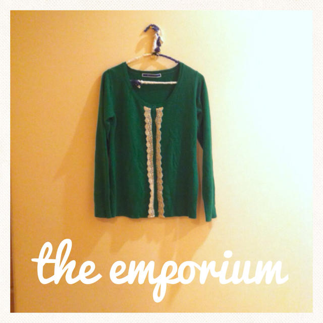 THE EMPORIUM(ジエンポリアム)の♡SALE♡緑のレースカーデ レディースのトップス(カーディガン)の商品写真