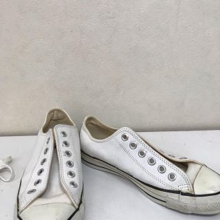 コンバース(CONVERSE)の米国製コンバースオールスター  レザーoxホワイト ローカット(スニーカー)