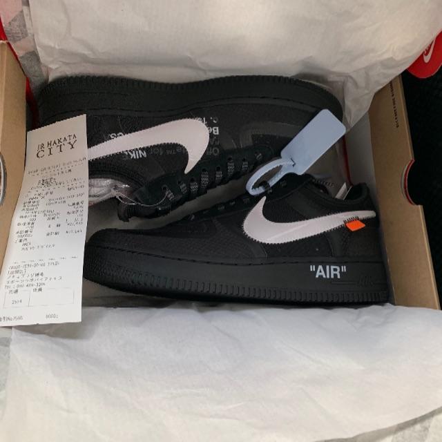 26.5 NIKE AIR FORCE 1 OFF WHITE ブラック