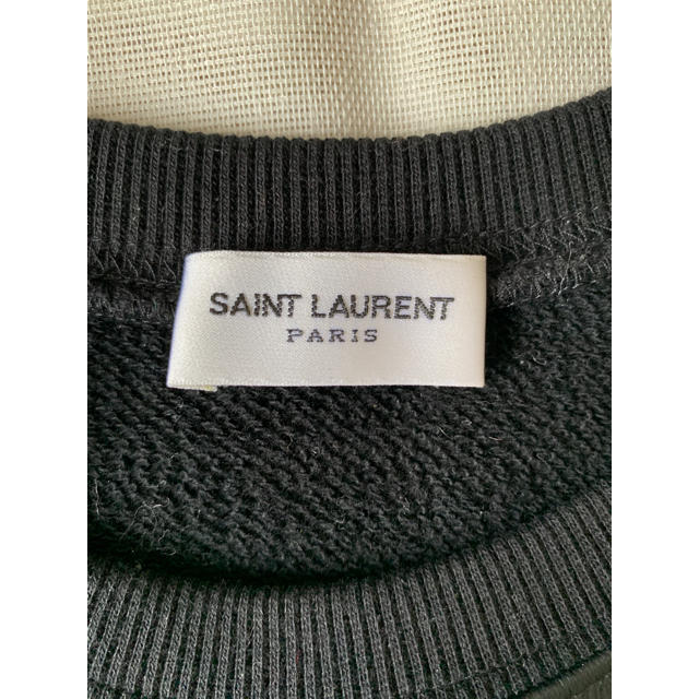 Saint Laurent(サンローラン)のSaint Laurentフェイクレザー生地タイトなトレーナー メンズのトップス(スウェット)の商品写真