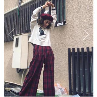 マウジー(moussy)の値下げしました！web完売色♡チェックパンツ サイズ1(カジュアルパンツ)