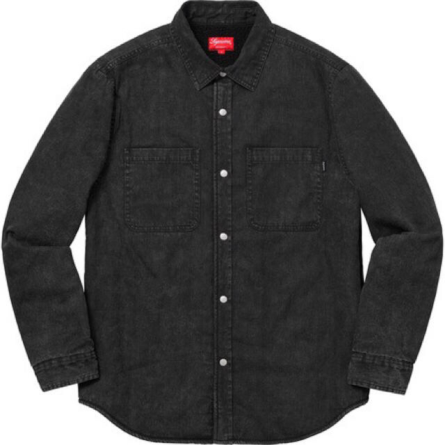 Supreme Sherpa Lined Denim Shirt BLACK L