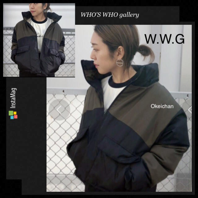 WHO'S WHO gallery - 新品未使用☆バイカラーショート丈ダウン WHO'S WHO gallery - 新品未使用☆バイカラーショート丈ダウン