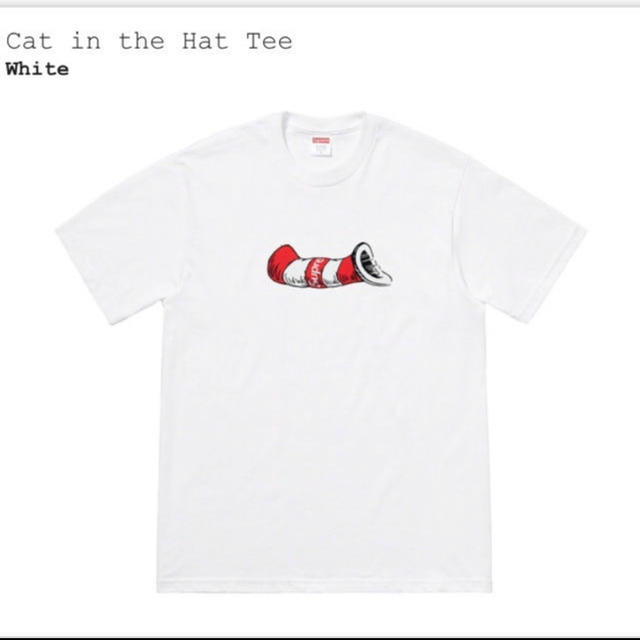 Supreme Cat in the Hat Tee Small White 白