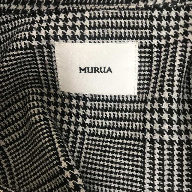 MURUA(ムルーア)の大幅値下げ！  MURUA  グレンチェックロングコート レディースのジャケット/アウター(ロングコート)の商品写真