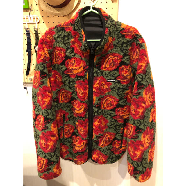 supreme roses sherpa fleece jacket