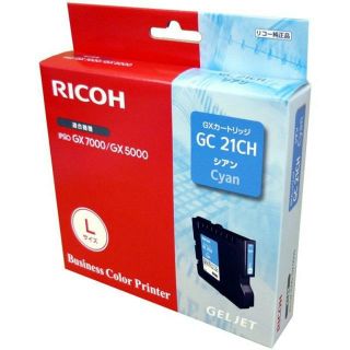 リコー(RICOH)のリコー 純正 インクカートリッジ GC21CH シアン　使用推奨期限切れ(PC周辺機器)