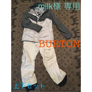 バートン(BURTON)のburton ウエア 上下 セット 白 (ウエア/装備)