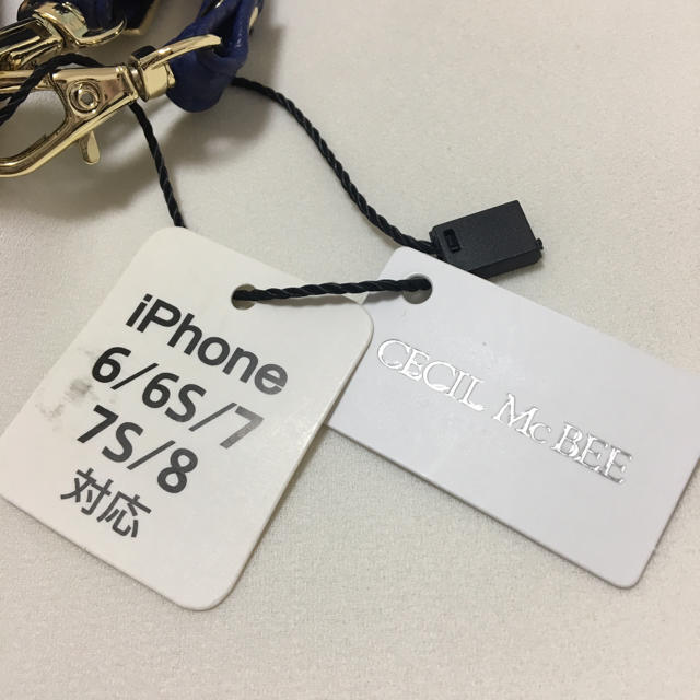 CECIL McBEE(セシルマクビー)の新品 セシルマクビー コインケース付き iPhoneケース ブルー スマホ/家電/カメラのスマホアクセサリー(iPhoneケース)の商品写真