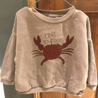 ボボチョース(bobo chose)のボボショセス 2〜3才 98センチ 蟹スエット 男女兼用(Tシャツ/カットソー)