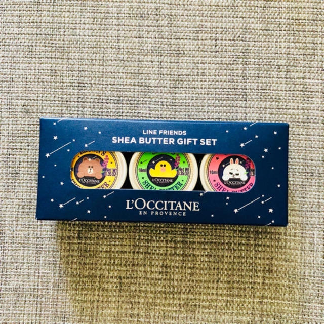 L'OCCITANE(ロクシタン)のロクシタン シアバター3個セット LINEFRIENDS コスメ/美容のボディケア(ハンドクリーム)の商品写真