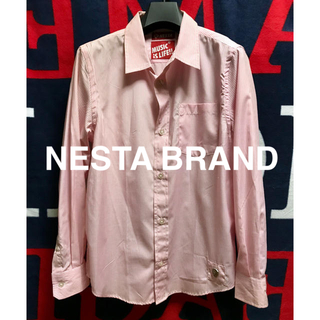 ネスタブランド(NESTA BRAND)のNESTA BRAND ピンクストライプシャツ(シャツ)