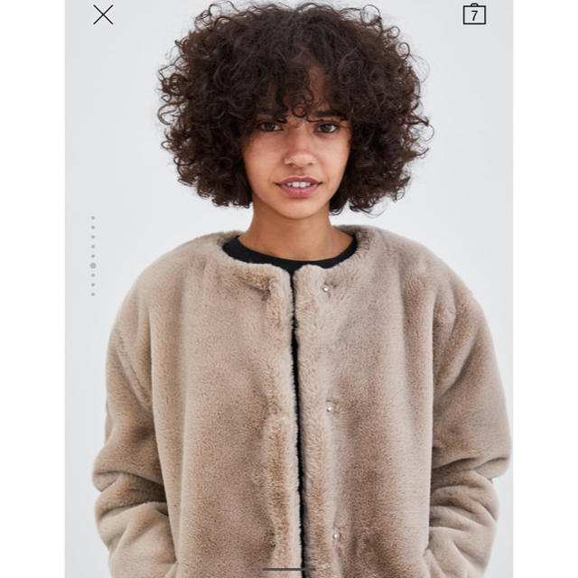 ZARA(ザラ)のフェイクファーコート S レディースのジャケット/アウター(毛皮/ファーコート)の商品写真