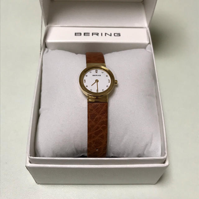 【新品未使用】BERING茶色腕時計
