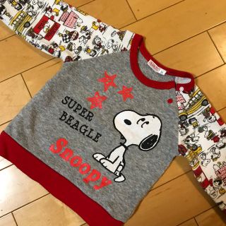 スヌーピー(SNOOPY)のベビー 80 裏起毛トレーナー(トレーナー)