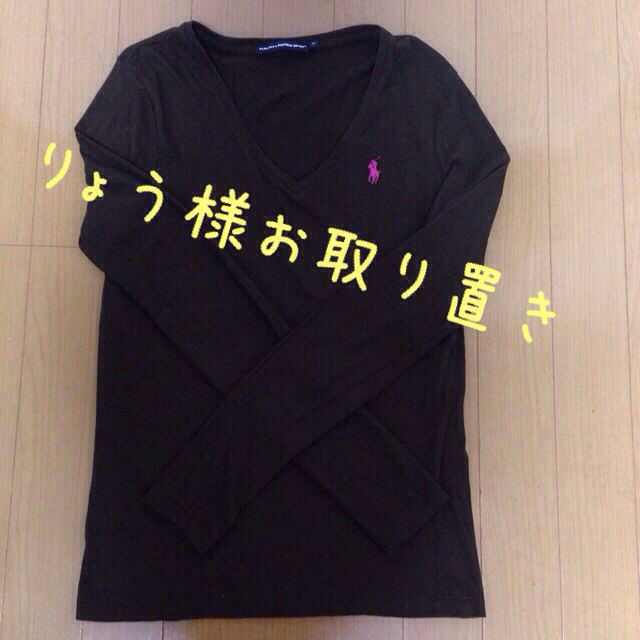 Ralph Lauren(ラルフローレン)のラルフVネック長袖Tシャツ レディースのトップス(Tシャツ(長袖/七分))の商品写真