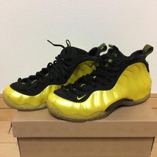 ナイキ(NIKE)のFoamposite one electro lime 28(スニーカー)