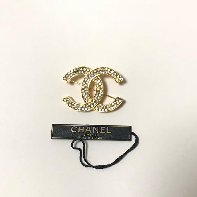 ほぼ新品★CHANEL ヴィンテージ ココマーク ブローチ ストーン シャネル