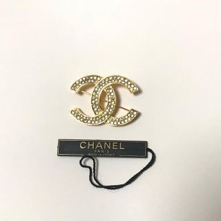 シャネル(CHANEL)のほぼ新品★CHANEL ヴィンテージ ココマーク ブローチ ストーン シャネル(ブローチ/コサージュ)