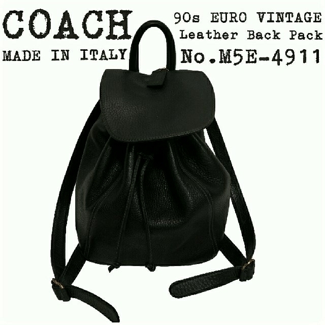 ★美品★COACH★コーチ★90s★バックパック★リュック★本革★イタリア製★ユニセックス