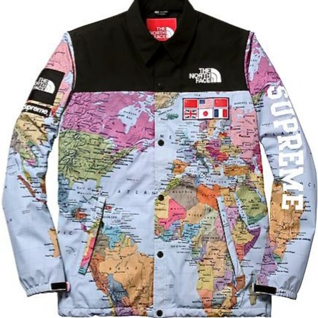 M  Supreme North Face Map Coach Jacket