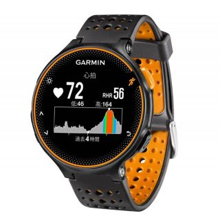 ガーミン(GARMIN)の美品 Garmin ガーミン ForeAthlete235J オレンジ(腕時計(デジタル))