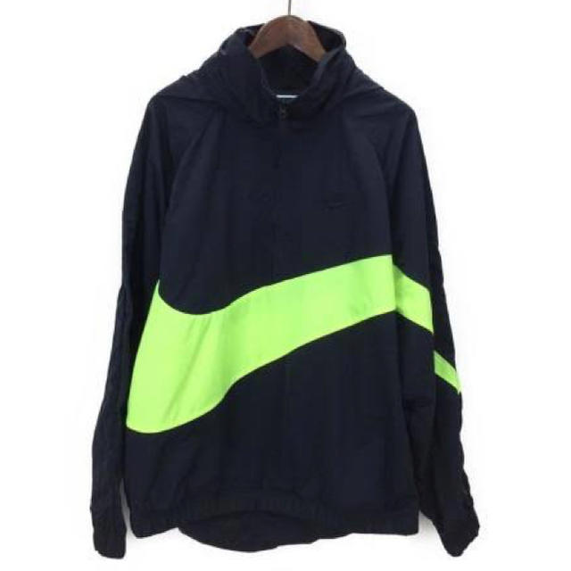 NIKE anorak 黒×ネオンイエローメンズ