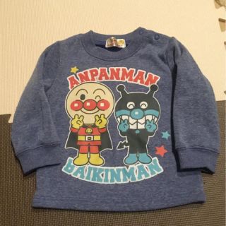 バンダイ(BANDAI)のアンパンマン トレーナー 90 裏起毛 95 100 ブルーバイキンマン(Tシャツ/カットソー)