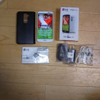 エルジーエレクトロニクス(LG Electronics)の美品 LG G2 mini ルナホワイト SIMフリースマホ LG-D620J(スマートフォン本体)