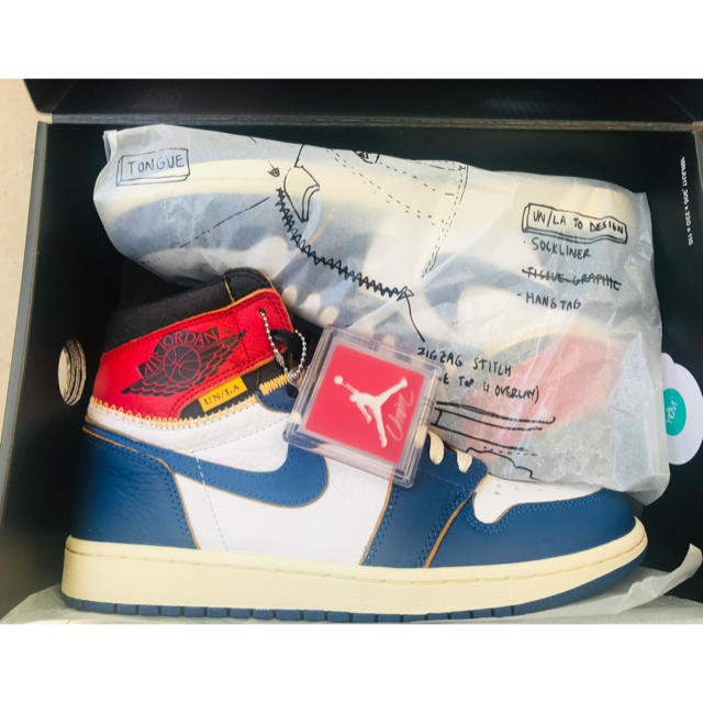 新品正規品購入先27.0 Air Jordan 1 ✖︎ Union Storm Blue