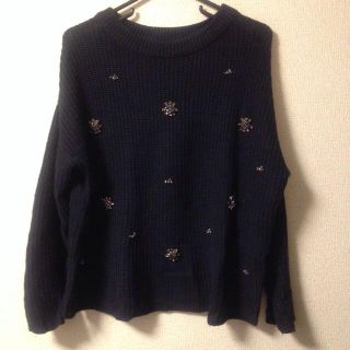 ザラ(ZARA)のZARA ビジューニット(ニット/セーター)