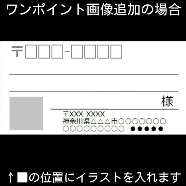 宛名シール（中）36枚　✦シンプルタイプ→ワンポイント画像追加可能✦ ハンドメイドの文具/ステーショナリー(宛名シール)の商品写真