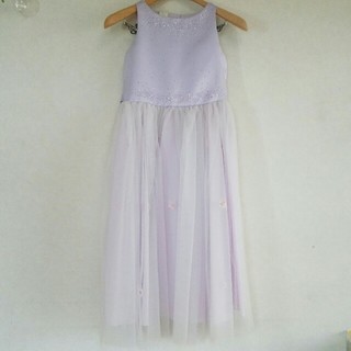 【美品・送料込】薄紫色ドレス 140(ドレス/フォーマル)