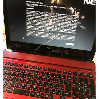 エヌイーシー(NEC)のNEC ノートパソコン レッド(ノートPC)