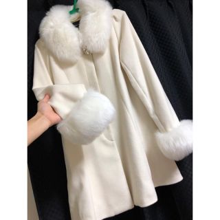 ワンウェイ oneway ファー コート Aライン ホワイト アウター 新品