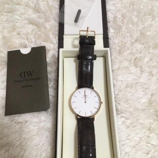 ダニエルウェリントン(Daniel Wellington)のダニエルウェリントン 腕時計 クロコ型押し ダークブラウンレザー(腕時計)