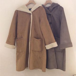 ダブルクローゼット(w closet)のw closet フードムートンボアコート(ムートンコート)