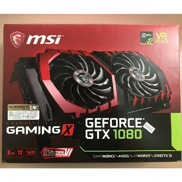 PC/タブレットMSI GeForce GTX1080 GAMING X 8G